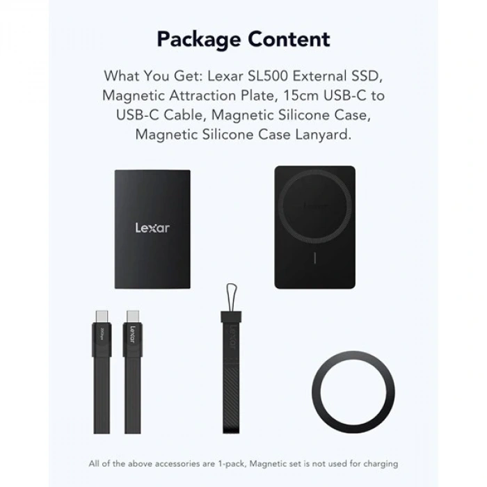 LEXAR 1TB SL500 PORTABLE SSD LSL500X001T-RNBNU USB 3.2 SSD HARİCİ DİSK