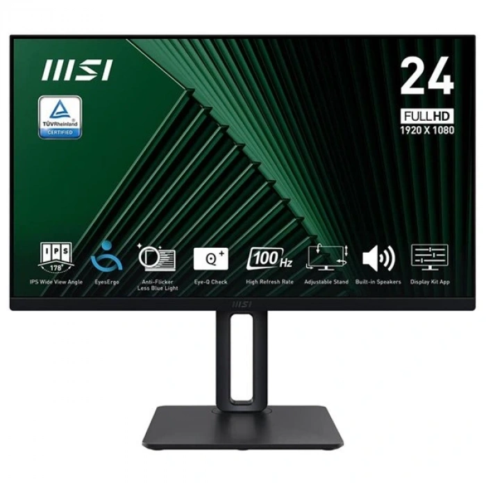 MSI 23.8 FLAT VA PRO MP245PG 1MS 100HZ HDMI-DP PIVOT KURUMSAL MONİTÖR 1920X1080