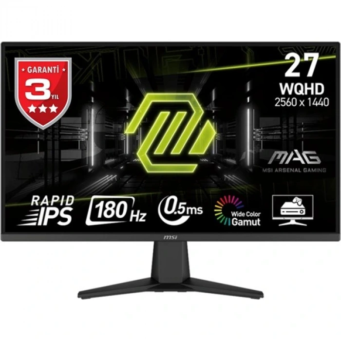 MSI 27 FLAT IPS MAG 275QF 1MS 180HZ HDMI-DP GAMING MONİTÖR 2560X1440