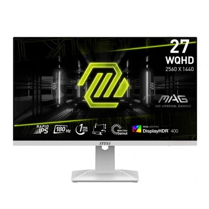MSI 27 FLAT RAPID IPS MAG 274QRFW 1MS 180HZ HDMI-DP GAMING MONİTÖR 2560X1440 BEYAZ