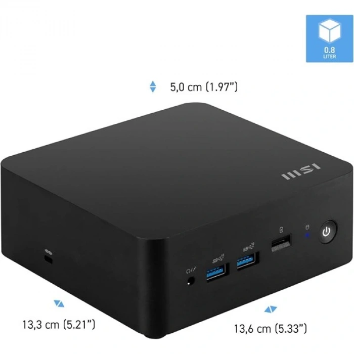 MSI CUBI NUC 1M-003Eu CORE 3 100U-24GB DDR5 RAM-512GB NVME-W11 PRO MINI PC