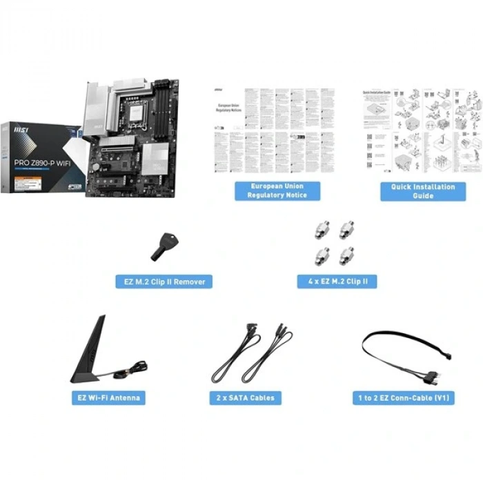 MSI PRO Z890-P WIFI-7 DDR5 HDMI-DP USBC PCIE 5.0 1851P ATX