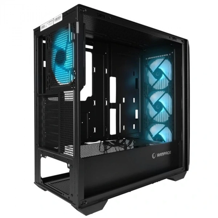 RAMPAGE CRAFT 4-RGB FANLI GAMING MID-TOWER PC KASASI SİYAH