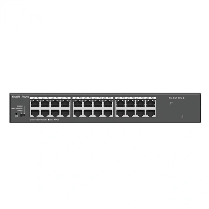 RUIJIE 24port REYEE RG-ES124G-L GIGABIT Yönetilemez Switch Çelik Kasa