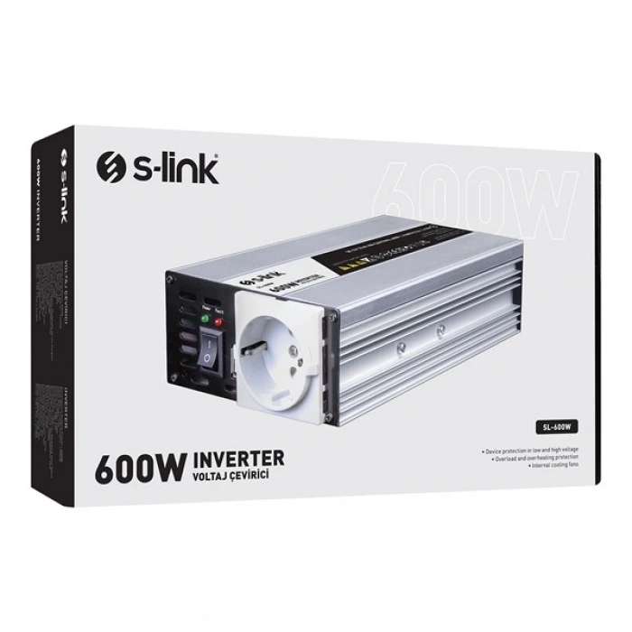 S-LINK SL-600W 600W DC12V-AC230V İnverter