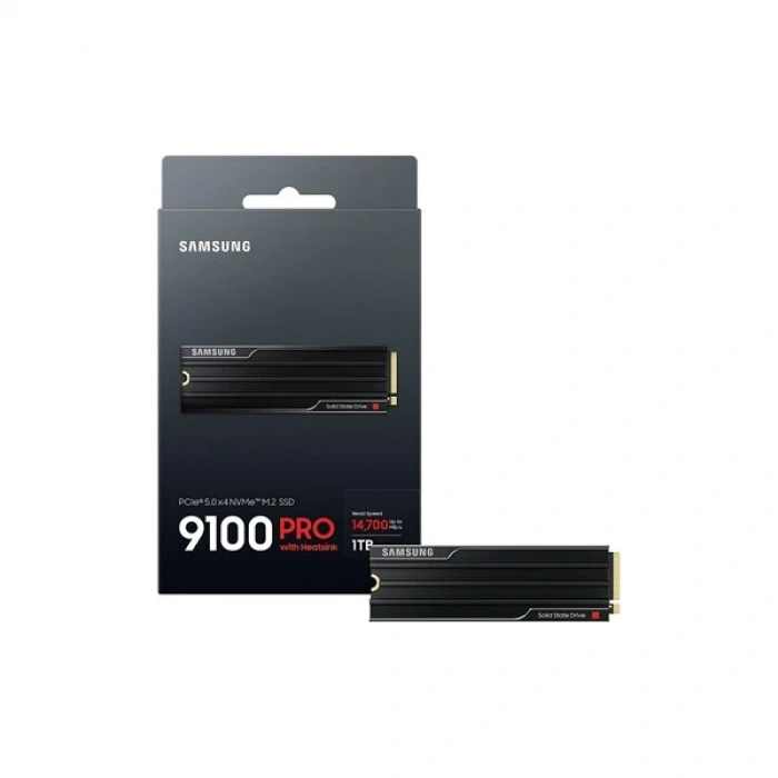 SAMSUNG 1TB 9100 PRO MZ-VAP1T0CW 14700-13300MB/s M2 NVME GEN5 SOĞUTUCULU