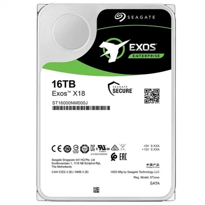 SEAGATE 3.5 16TB EXOS ST16000NM000J 7200 RPM 256MB SATA-3 NAS ve Güvenlik Diski