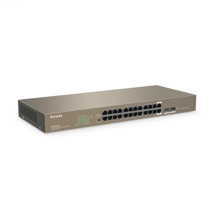 TENDA 24port TEG1024F GIGABIT 2X SFP Yönetilemez Switch