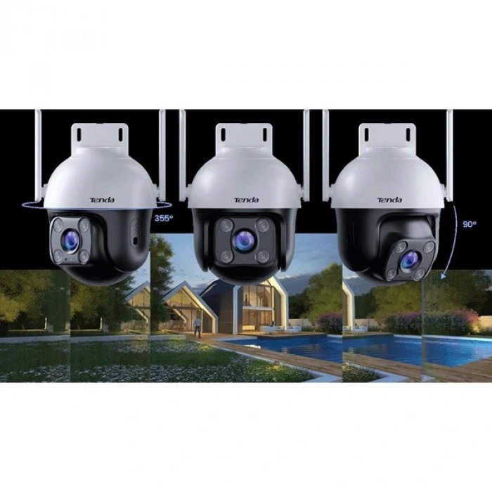 TENDA 2MP CH3 Kablosuz Outdoor Pan/Tilt IP Kamera