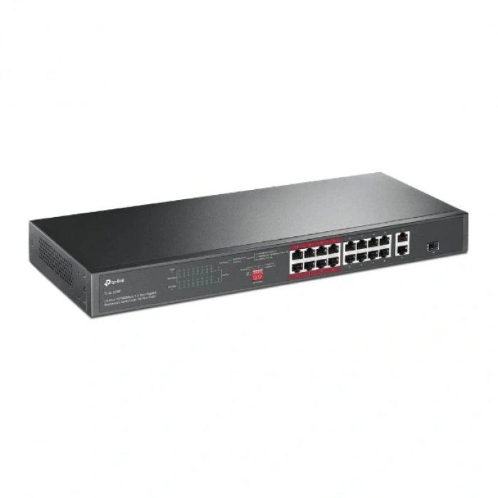 TP-LINK 16-PORT 150W FULL POE TL-SL1218P 10/100 2X-GIGABIT 1X-SFP YÖNETİLEMEZ SWITCH
