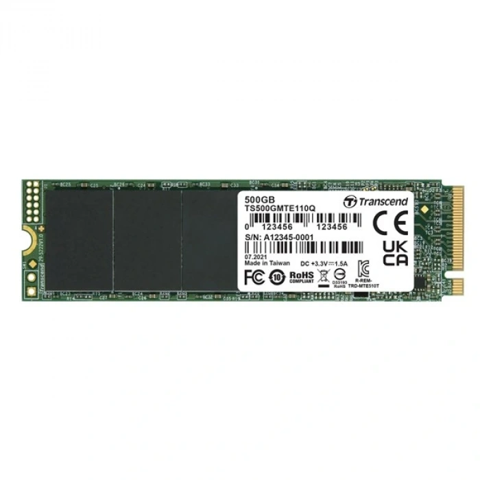 TRANSCEND 500GB TS500GMTE110Q  1900-900MB/s M2 NVME GEN3 DİSK