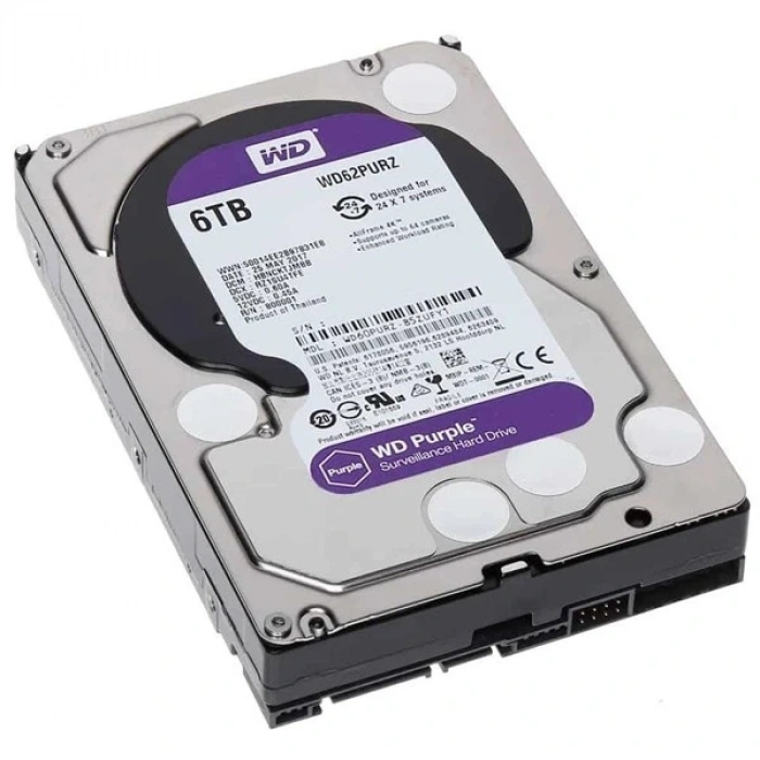 WD 6TB PURPLE WD62PURZ 256MB 5400RPM GÜVENLİK DİSKİ