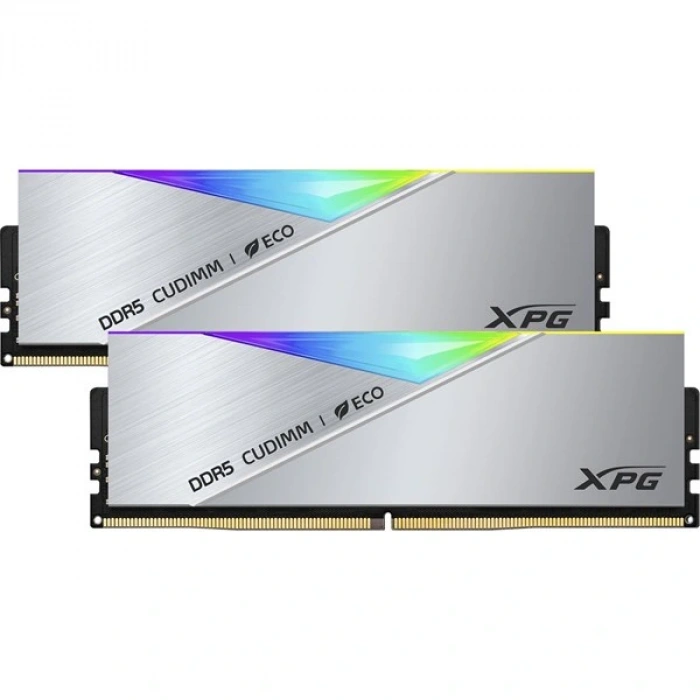 XPG 48GB (2X 24GB) DDR5 CUDIMM 8400MHZ CL40 RGB DUAL KIT PC RAM LANCER SILVER AX5CU8400C4024G-DCLACRSG