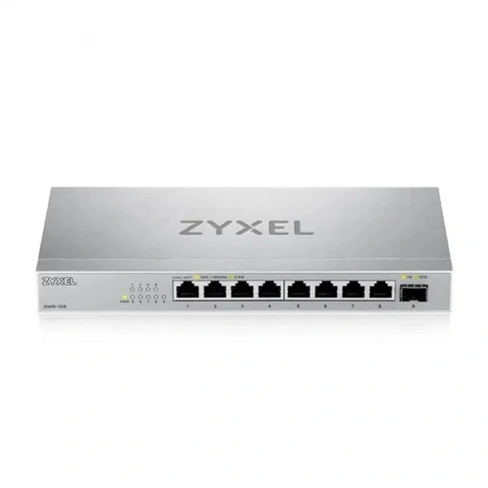 ZYXEL 8port XMG-108 2.5 Gigabit-1-SFP 10GbE Yönetilemez Switch Metal