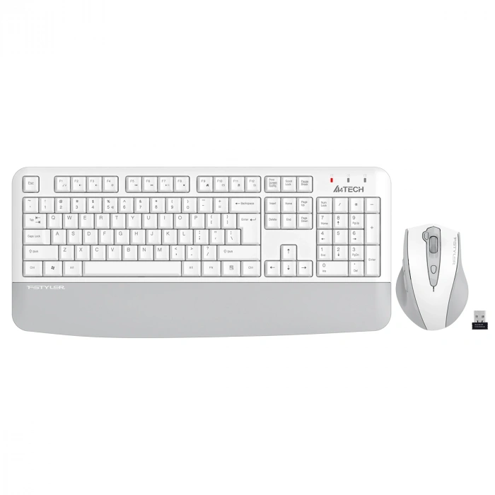 A4 TECH FG2500S PLUS KABLOSUZ MULTİMEDYA BEYAZ/GRİ 2.4 GHz /3200 DPI Q KLAVYE+MOUSE