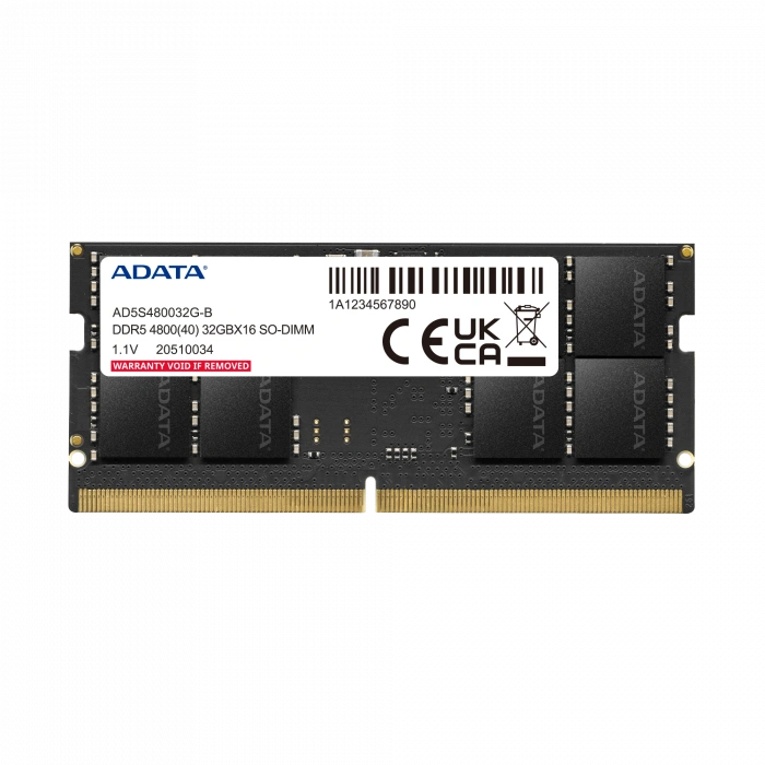 ADATA 32GB DDR5 4800MHZ CL46 NOTEBOOK RAM VALUE AD5S480032G-B