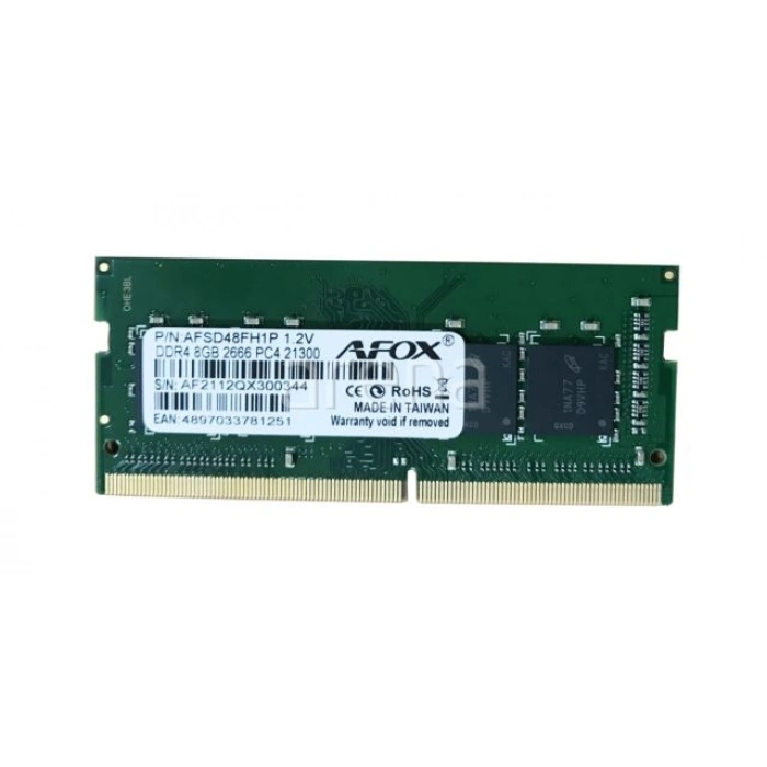 AFOX 8GB DDR4 2666MHZ CL19 NOTEBOOK RAM / VALUE AFSD48FH1P