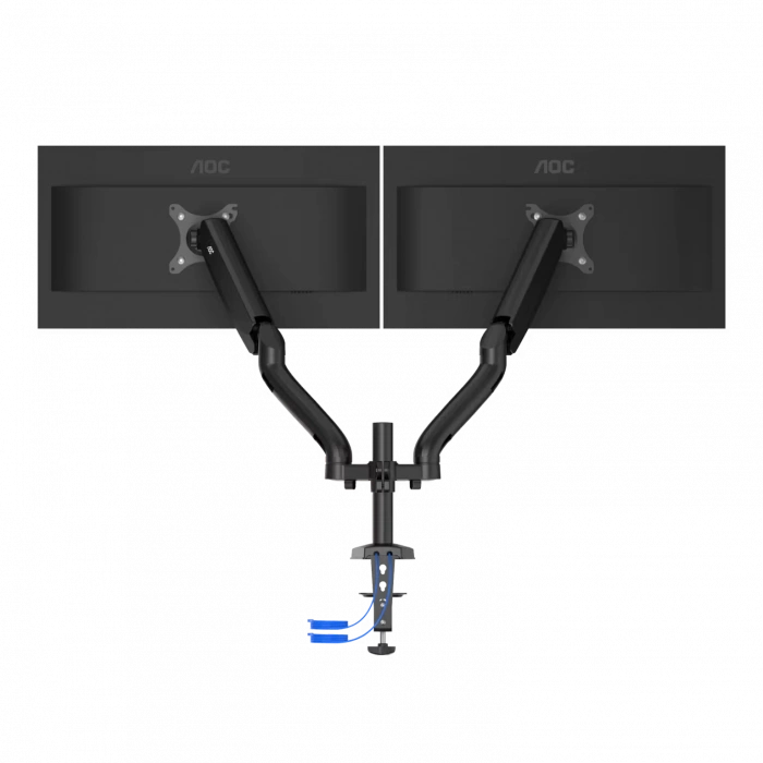 AOC AD110DX 13-32 2x9kg VESA 75/100 Gas Spring USB 3.0 + USB-C Çift Monitör Askı Aparatı