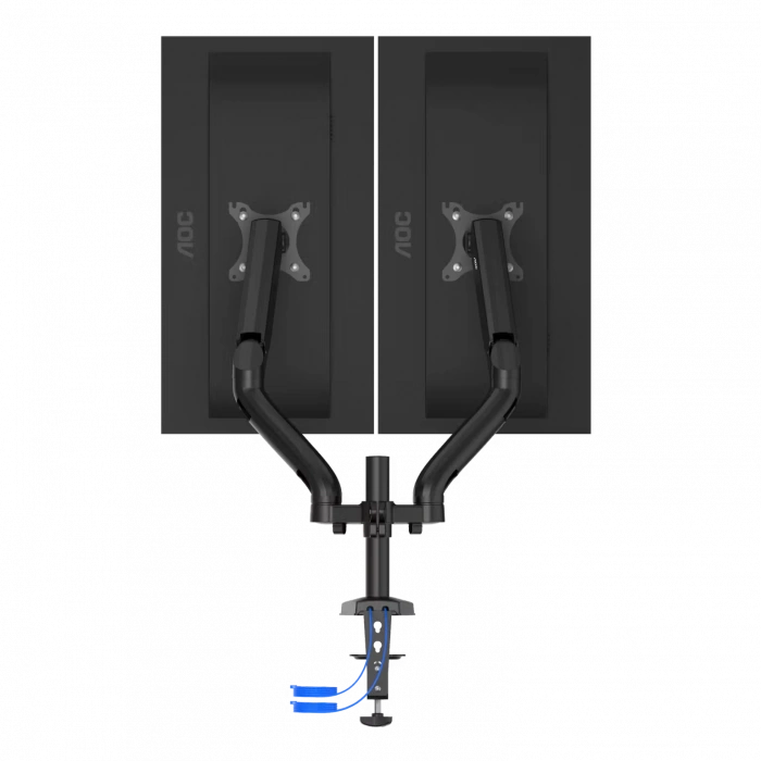 AOC AD110DX 13-32 2x9kg VESA 75/100 Gas Spring USB 3.0 + USB-C Çift Monitör Askı Aparatı
