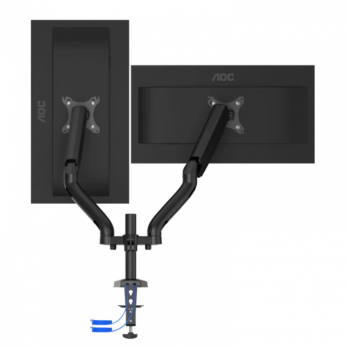 AOC AD110DX 13-32 2x9kg VESA 75/100 Gas Spring USB 3.0 + USB-C Çift Monitör Askı Aparatı