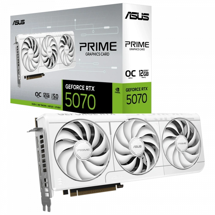 ASUS 12GB PRIME RTX5070-O12G GDDR7 192bit HDMI DP PCIe 5.0 Whıte Edıtıon