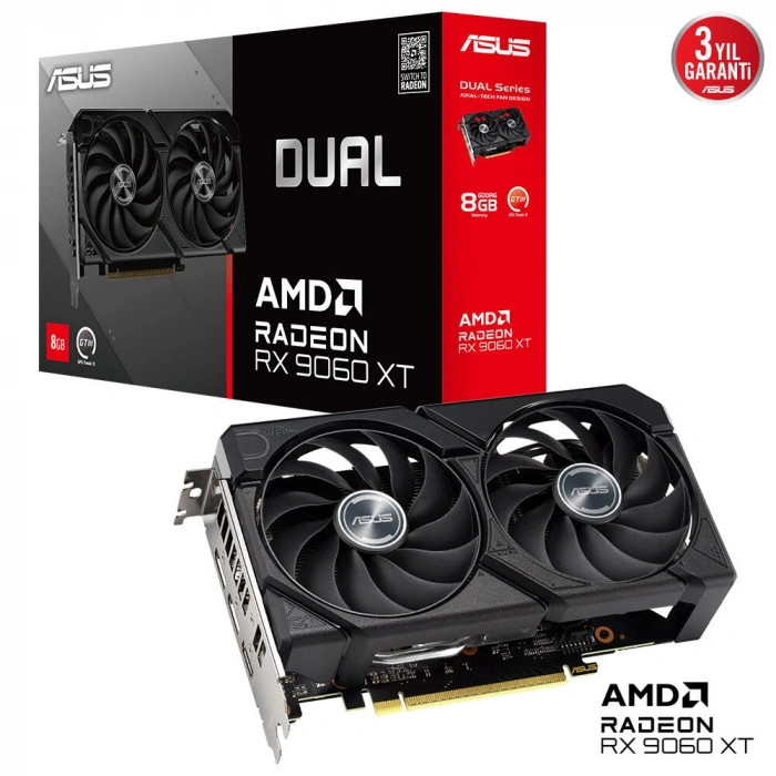 ASUS DUAL-RX9060XT-8G RX9060XT 8GB DDR7 128Bit 3xDP/1xHDMI