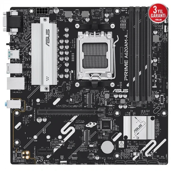 ASUS PRIME A620AM-A CSM DDR5 HDMI-DP PCIE 4.0 AM5 mATX KURUMSAL ANAKART