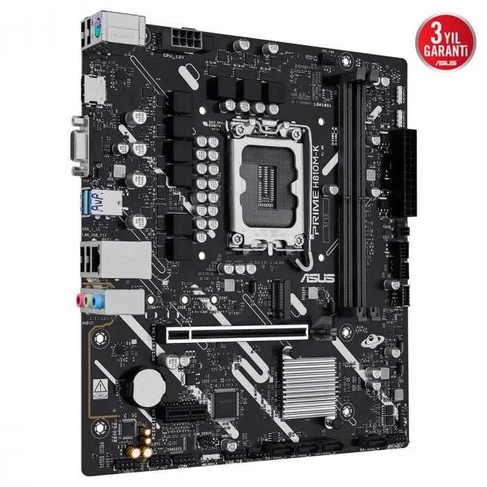 ASUS PRIME H810M-K 2x DDR5 HDMI/VGA 1x M.2 1x 2.5GLAN USB3.2 1851P ANAKART