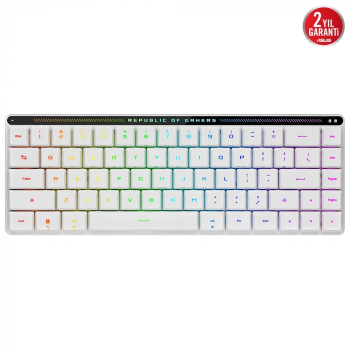 ASUS ROG Falchion RX Low Profile Kırmızı Optik Switch Üç Modlu Kablosuz Türkçe Q Mekanik Klavye / 90MP03EC-BKYA10