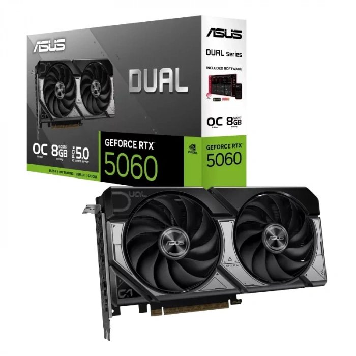 ASUS RTX5060 8GB DUAL-RTX5060-O8G GDDR7 128bit HDMI DP PCIe 5.0 WHITE EDITION
