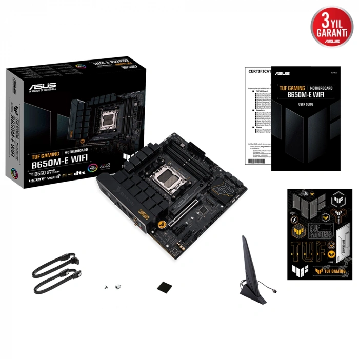 ASUS TUF GAMING B650E-E WIFI 4xDDR5 HDMI+DP 3xM2 AM5 ANAKART