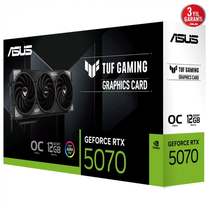ASUS TUF-RTX5070-O12G-GAMING RTX5070 12GB GDDR7 192Bit 3xDP/2xHDMI