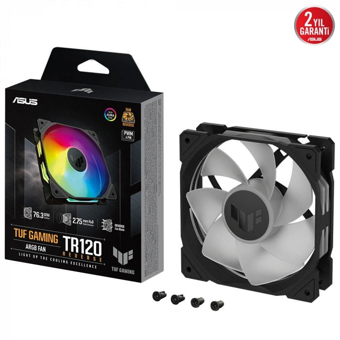 ASUS TUF TR120 Reverse ARGB 120mm Kasa Fanı Siyah