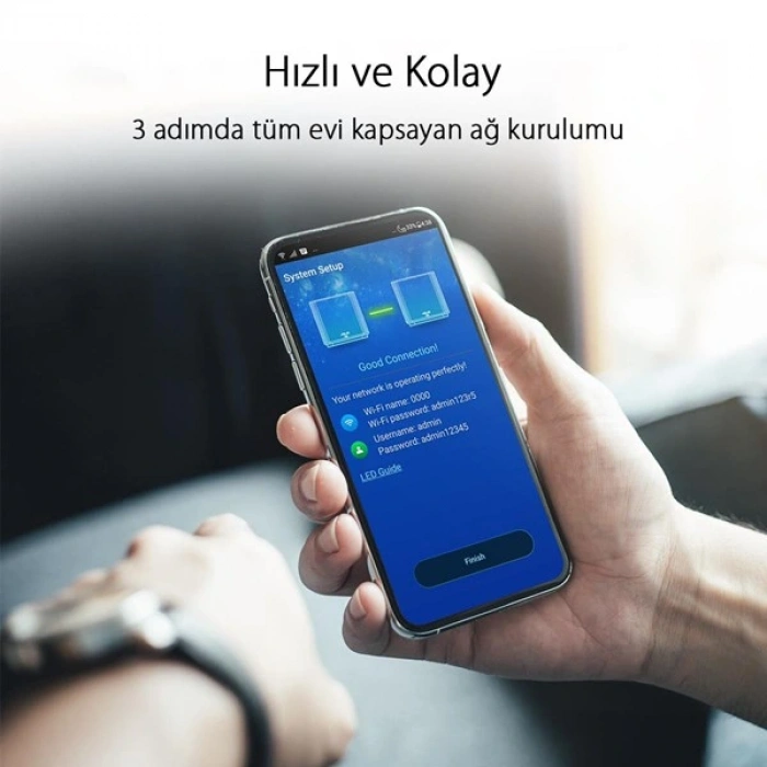 ASUS XT8 (W-2-PK) ZENWIFI WIFI6 AX6600 ROUTER 2-li paket Beyaz