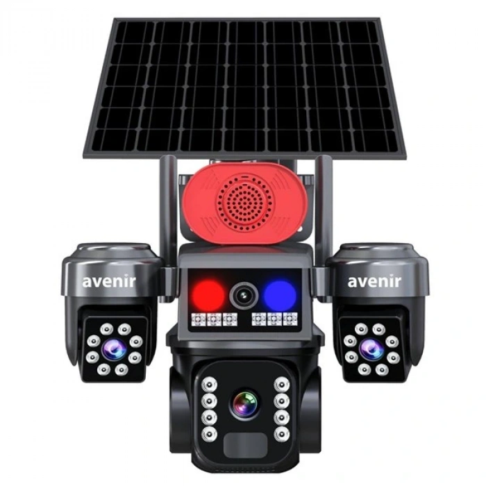 AVENIR 6MP AV-S463G 4G Solar IP Kamera 3 Kameralı