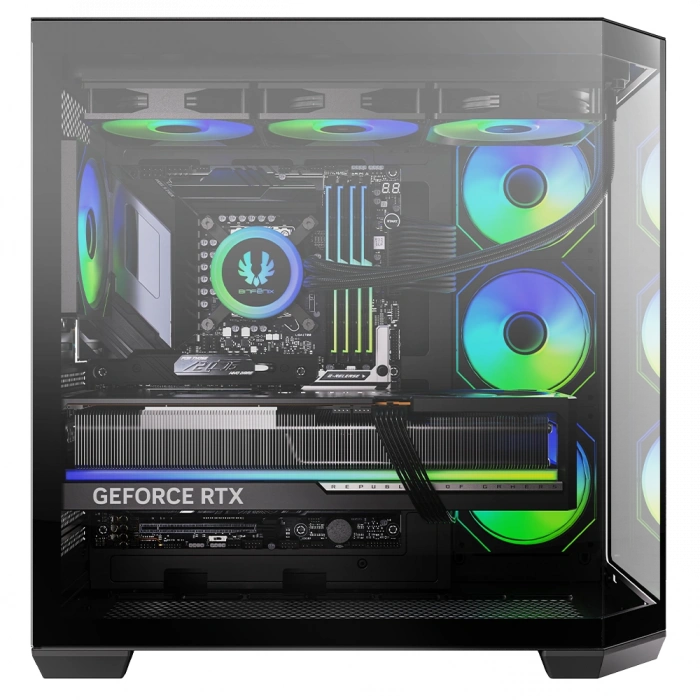 BITFENIX 850W 80+ BRONZE Ayna efektli MIRROR T10 Siyah Gaming Mid-Tower PC Kasası