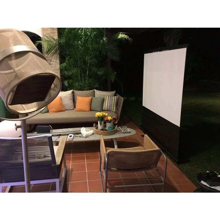 Codegen 221x123 cm Taşınabilir Portatif Pull Up Floor Screen Projeksiyon Perdesi