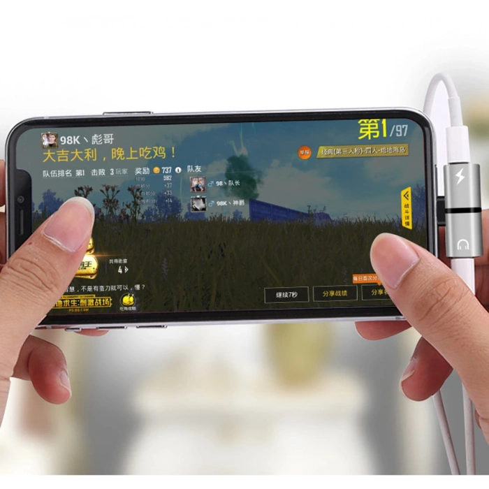 Codegen Apple iPhone Lightning 2 Port Çoklayıcı Dönüştürücü Gümüş Adaptör CDG-CNV43