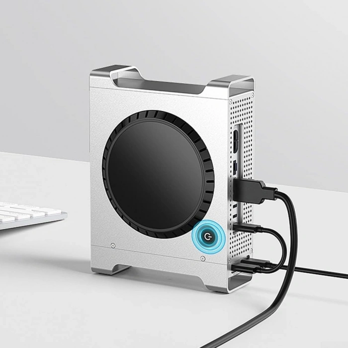 Codegen Mac Mini M4/M4 Pro 9 in 1 Type-C NVME SSD Alüminyum Çevirici Stand Docking Station CDG-NSC201