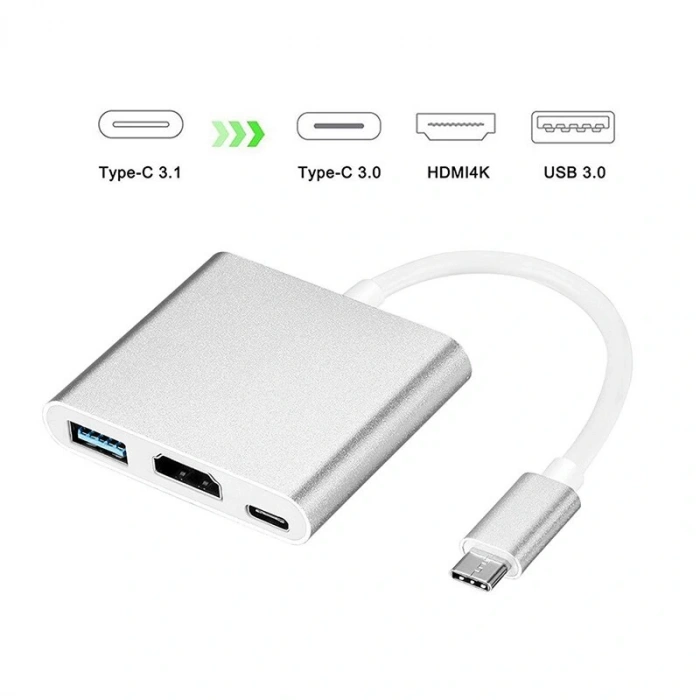 Codegen USB 3.1 Type-C – USB 3.0+ HDMI+ USB 3.1 Type-C Çoklayıcı Adaptör CDG-CNV39