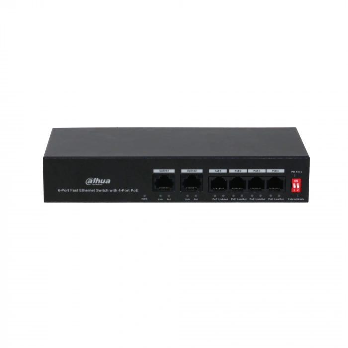 DAHUA PFS3006-4ET-36 4 PORT POE 10/100 2FE UPLINK 36W YONETILEMEZ SWITCH