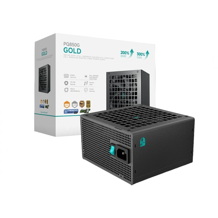 DEEPCOOL 850W 80+ GOLD PQ850G Cybenetics Tam Modüler Power Supply