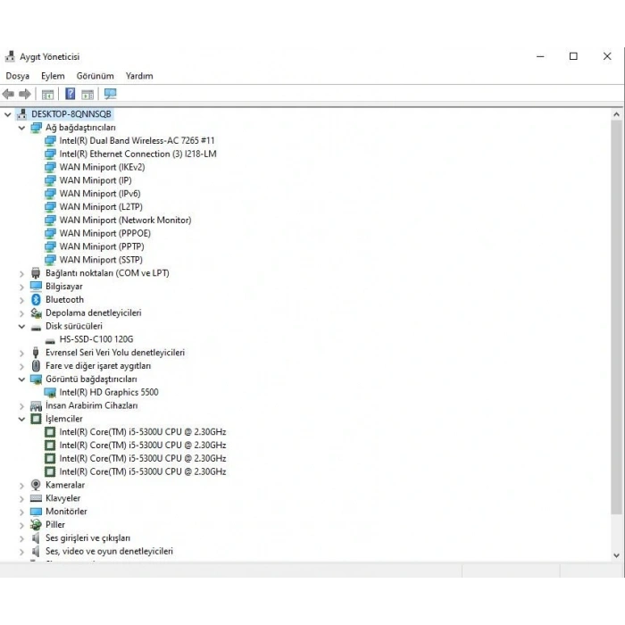 DELL E5450 14 CORE i5 5300U 8GB RAM 120GB SSD HDVGA W10P NOTEBOOK-45 ADET MEVCUT- İHALE ÜRÜNLERİ