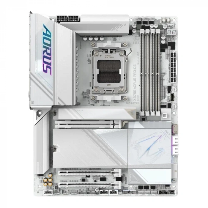 GIGABYTE AORUS PRO ICE X870E DDR5 HDMI DP PCIE 5.0 AM5 ATX BEYAZ