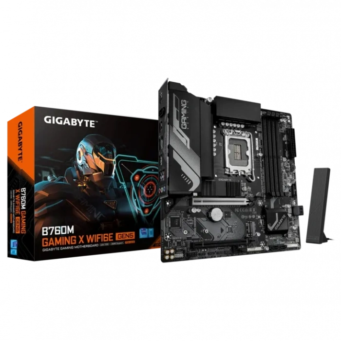 GIGABYTE B760M GAMING X AX WIFI-6E DDR5 HDMI DP PCIE 4.0 1700p ATX