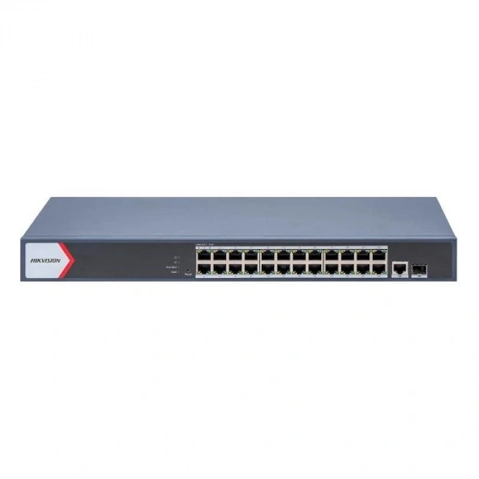 HIKVISION 24port 230w FULL PoE DS-3E1526P-EI/M GIGABIT 1X-UPLINK,1XSFP Yönetilemez Switch Metal