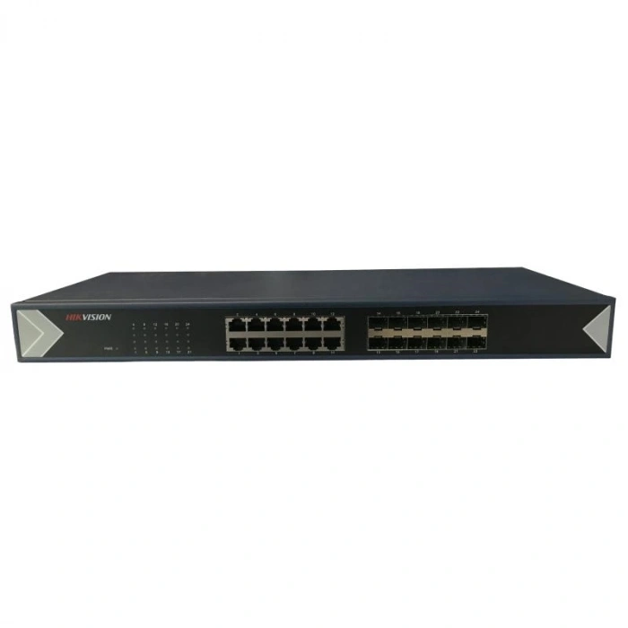 HIKVISION DS-3E0524TF 24 PORT GIGABIT (12x RJ45 LAN   12x SFP) YONETILEMEZ SWITCH