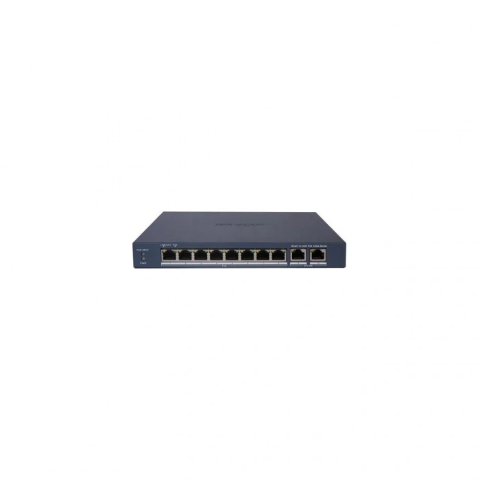 HIKVISION DS-3E1310P-EI/M 8 PORT 10/100 8 PORT POE+ 2 PORT UPLINK 60W YONETILEMEZ SWITCH
