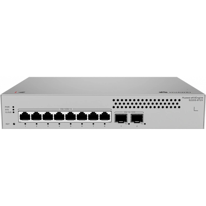HUAWEI 8port eKIT S220S-8T2X GIGABIT 2xSFP+ Yönetilebilir Switch RackMount Layer2