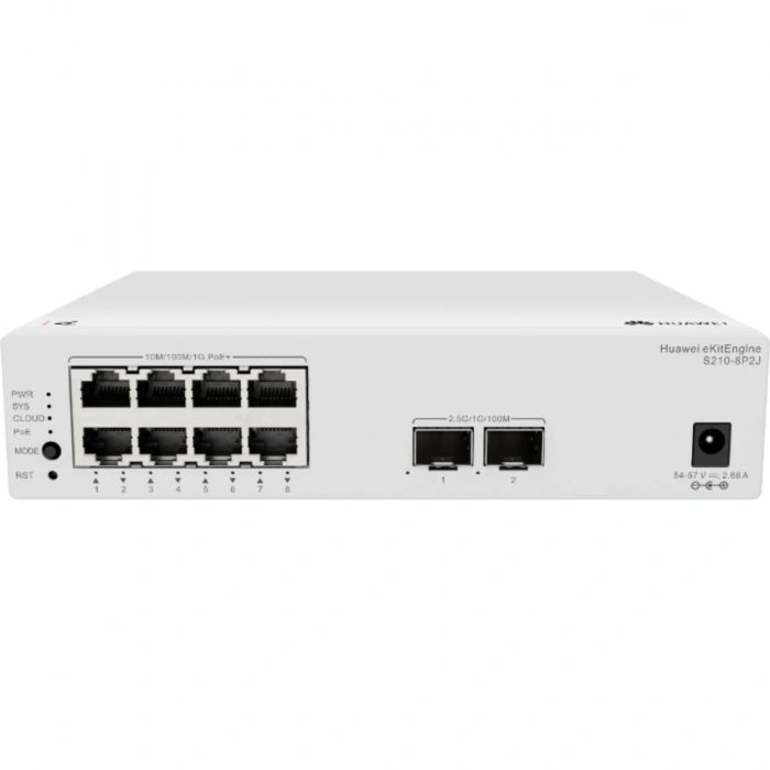 HUAWEI 8port PoE 128w 2-2.5GbE SFP Gigabit Yönetilebilir Switch EKIT S210-8P2J
